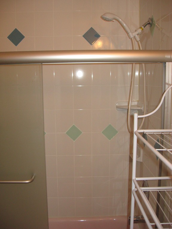 141 Lake Shore Road, Unit 4 Boston, MA 02135 - Photo 8 of 12 a bathroom with a glass shower door