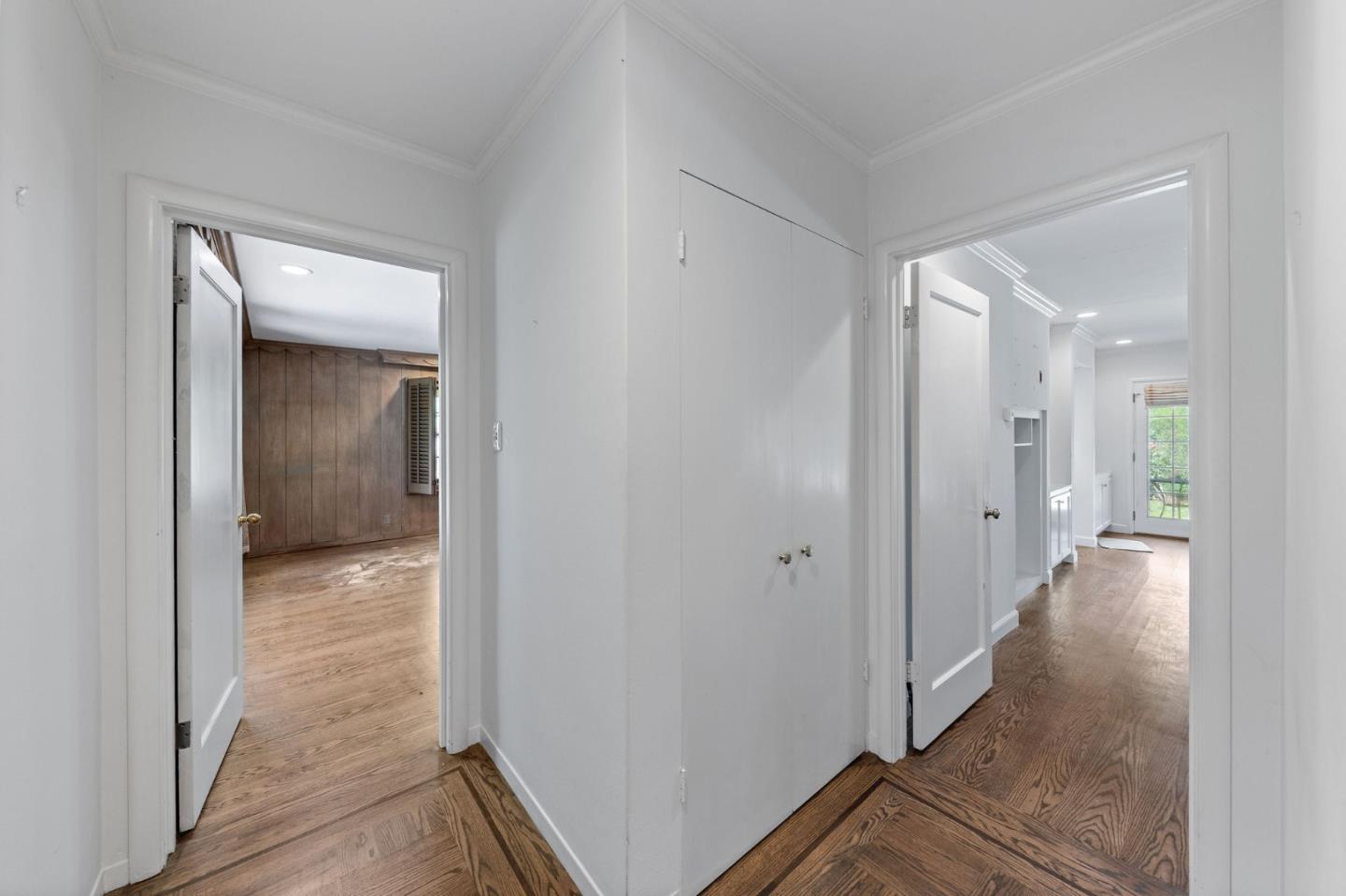 680 Fairway Circle Hillsborough, CA 94010 - Photo 62 of 83 a view of a hallway with wooden floor
