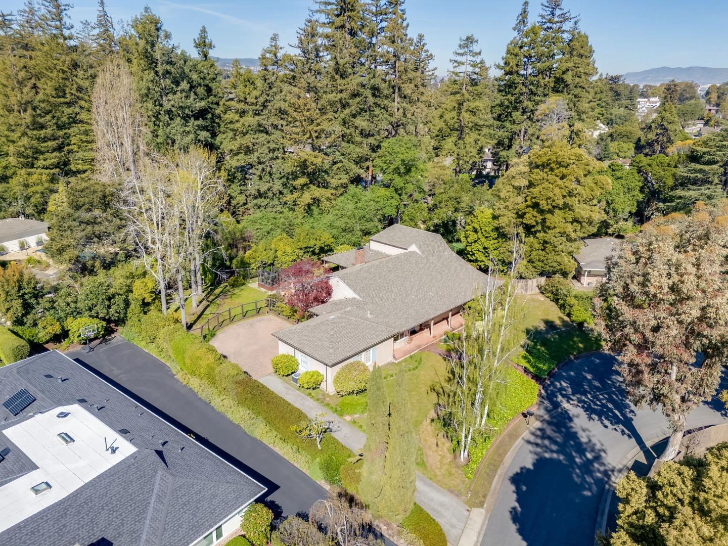 680 Fairway Circle Hillsborough, CA 94010 - Photo 80 of 83 an aerial view of a house with a yard