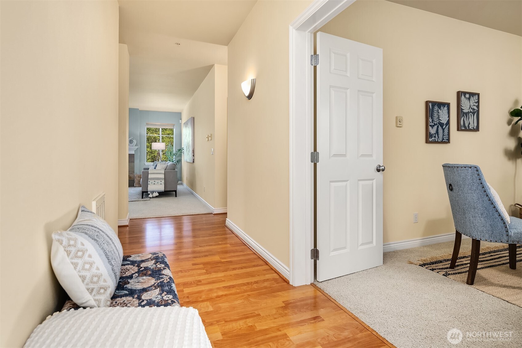 17432 Bothell Way Northeast, Unit B305 Bothell, WA 98011 - Photo 8 of 39 a living room with furniture and wooden floor