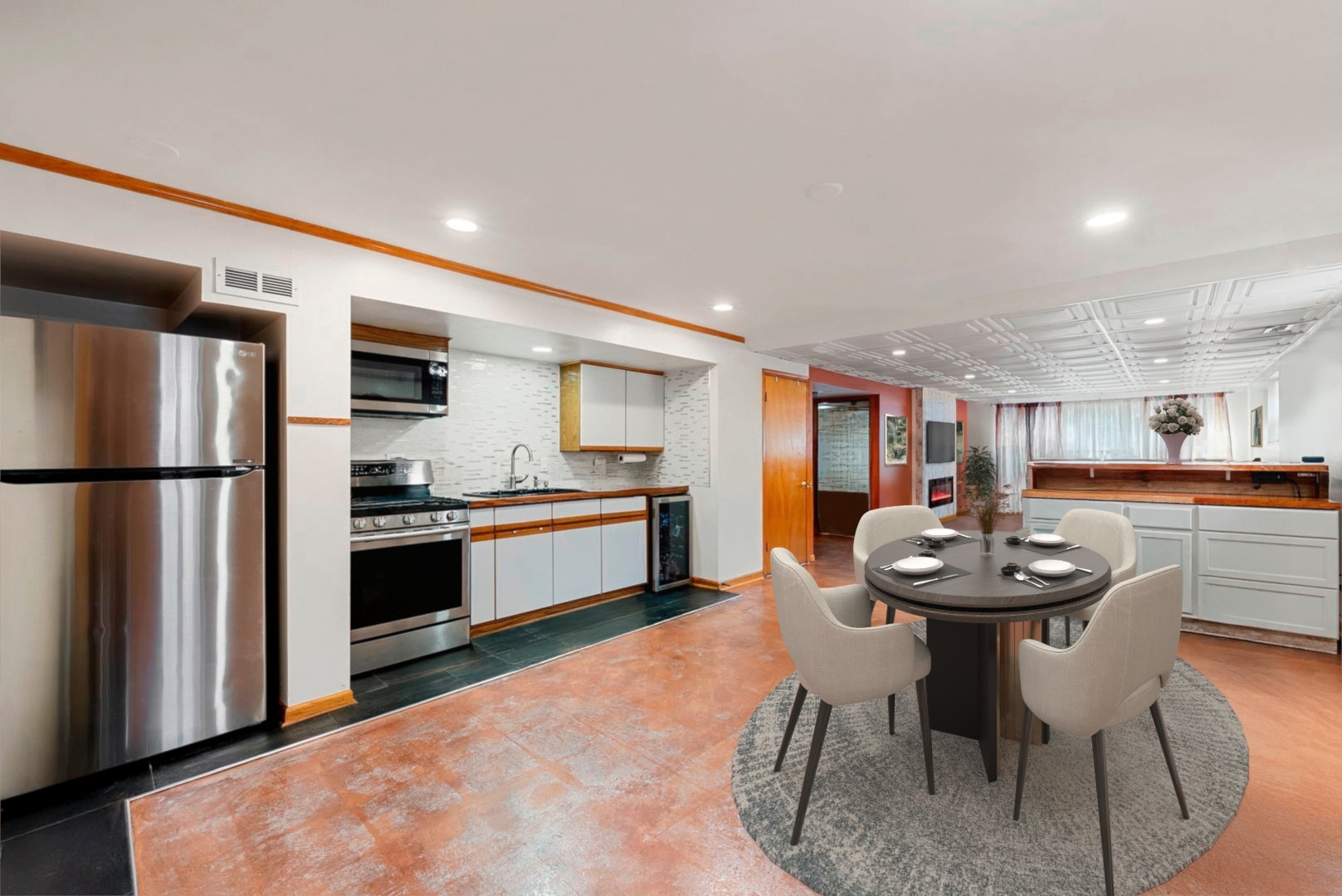 4613 Madison Avenue Brookfield, IL 60513 - Photo 14 of 33 a kitchen with stainless steel appliances kitchen island granite countertop a sink and cabinets