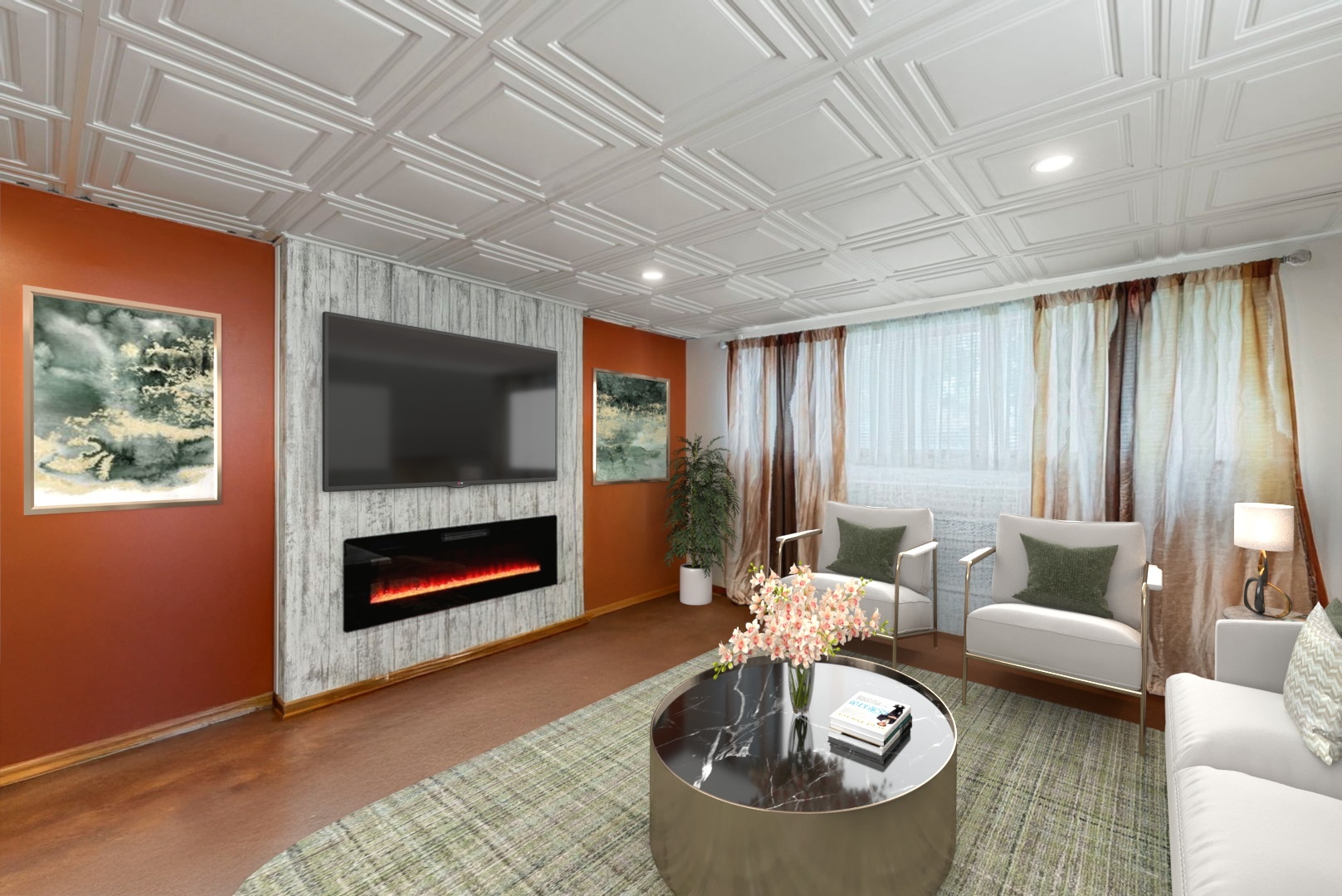 4613 Madison Avenue Brookfield, IL 60513 - Photo 17 of 33 a living room with furniture and a flat screen tv