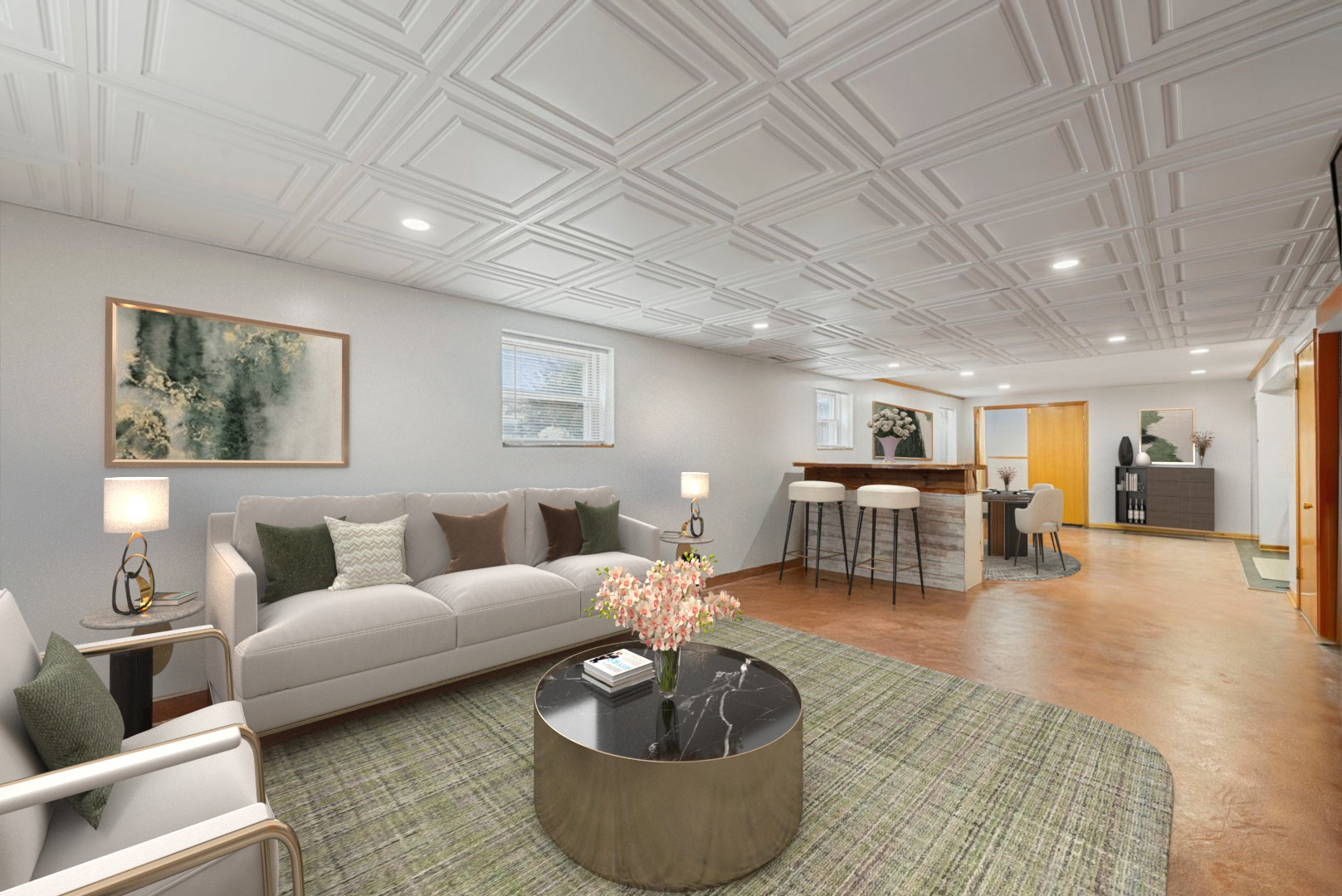 4613 Madison Avenue Brookfield, IL 60513 - Photo 18 of 33 a living room with furniture and a wooden floor