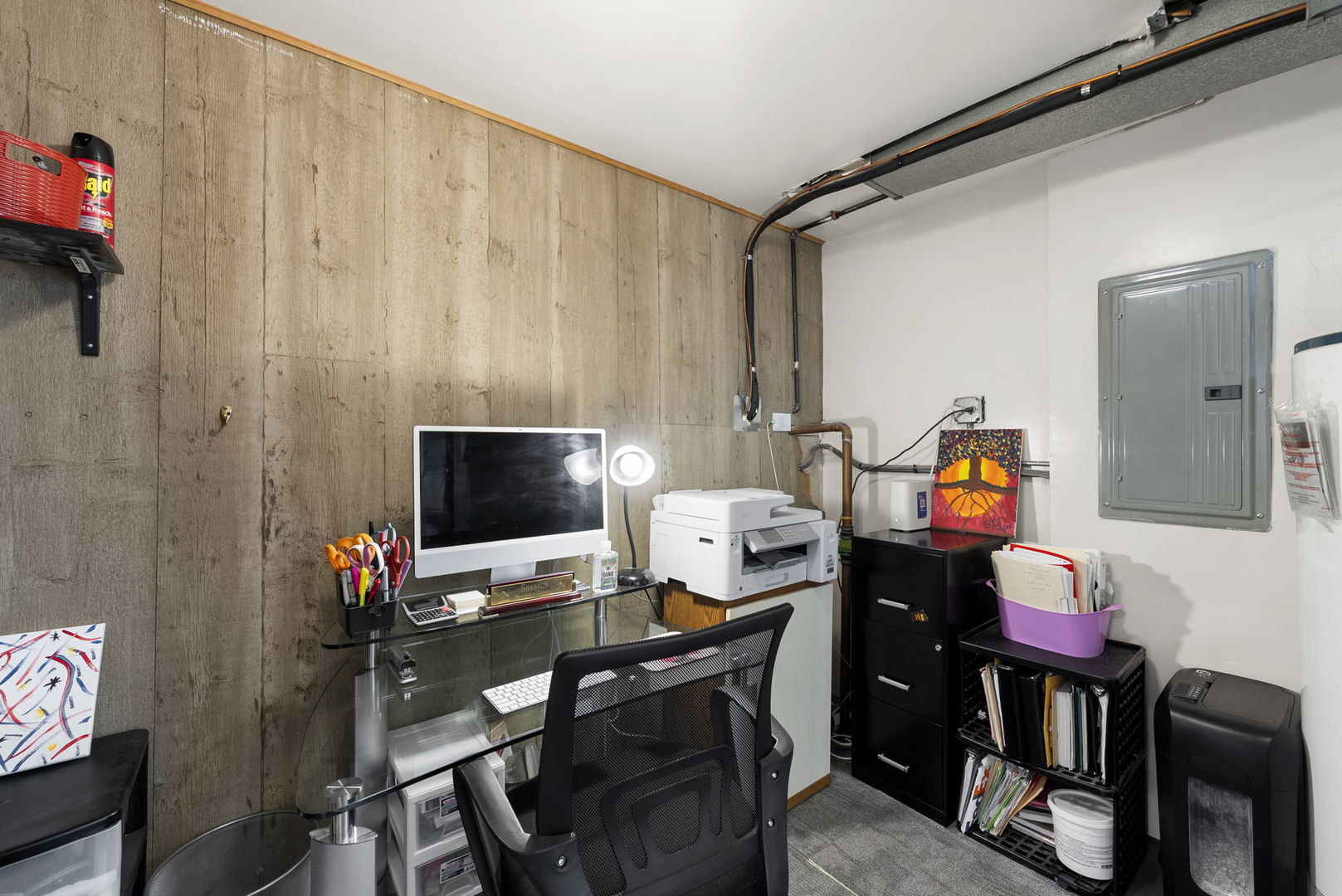 4613 Madison Avenue Brookfield, IL 60513 - Photo 23 of 33 a workspace with furniture and wooden floor