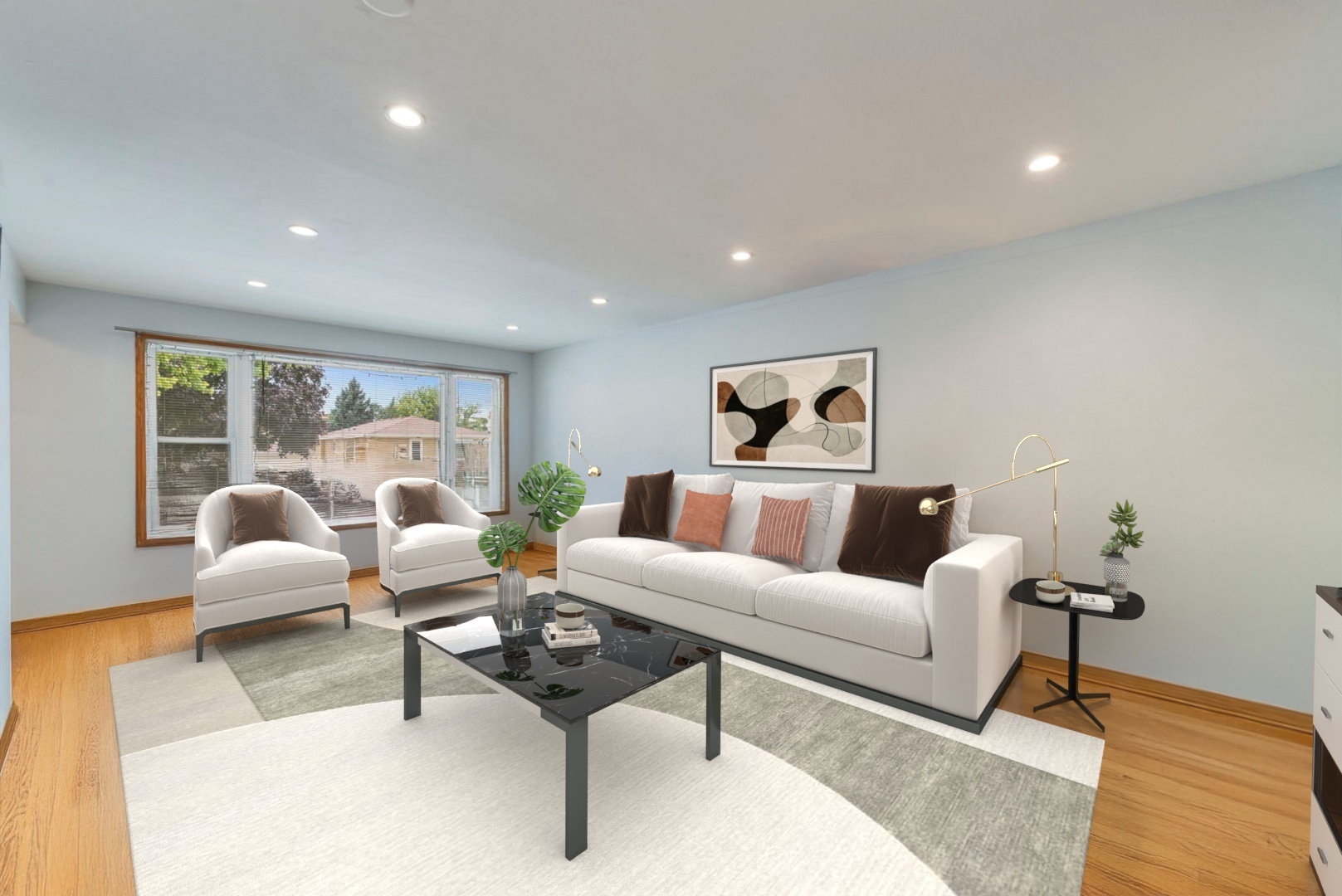 4613 Madison Avenue Brookfield, IL 60513 - Photo 4 of 33 a living room with furniture and a wooden floor