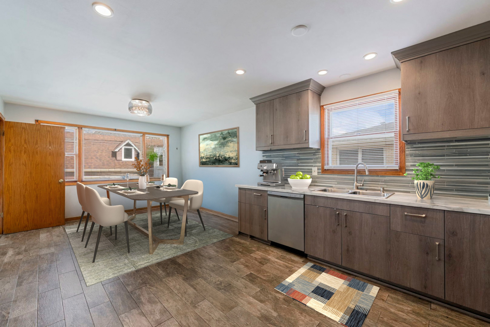 4613 Madison Avenue Brookfield, IL 60513 - Photo 7 of 33 a kitchen with lots of counter top space and dining table