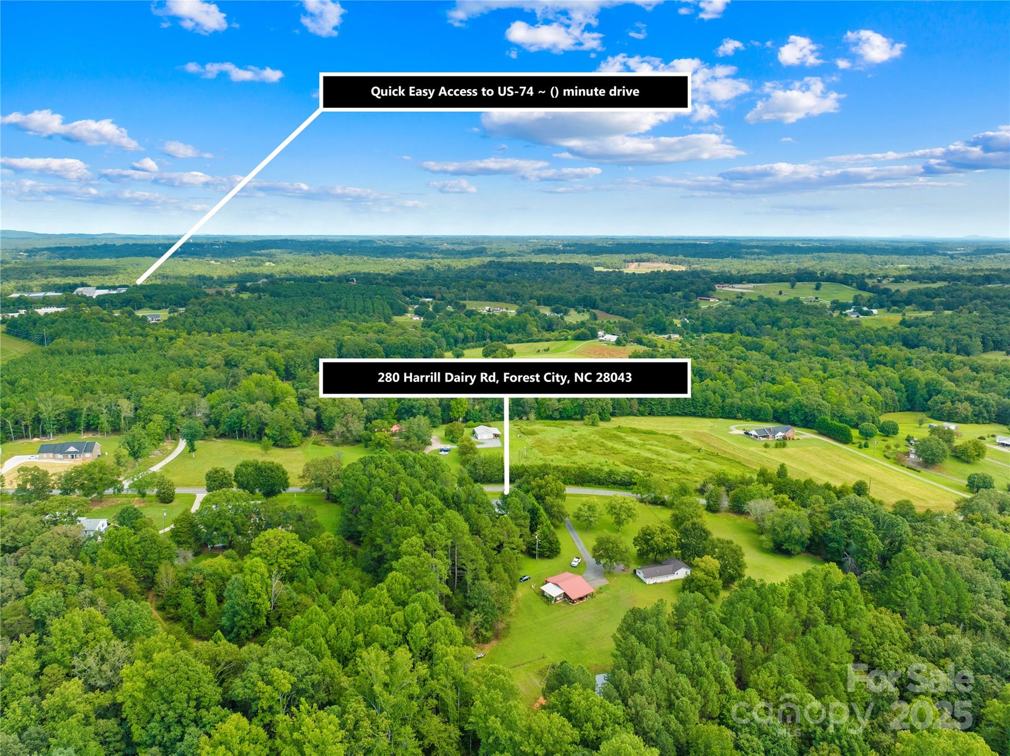 280 Harrill Dairy Road Forest City, NC 28043 - Photo 16 of 19 a view of a back yard