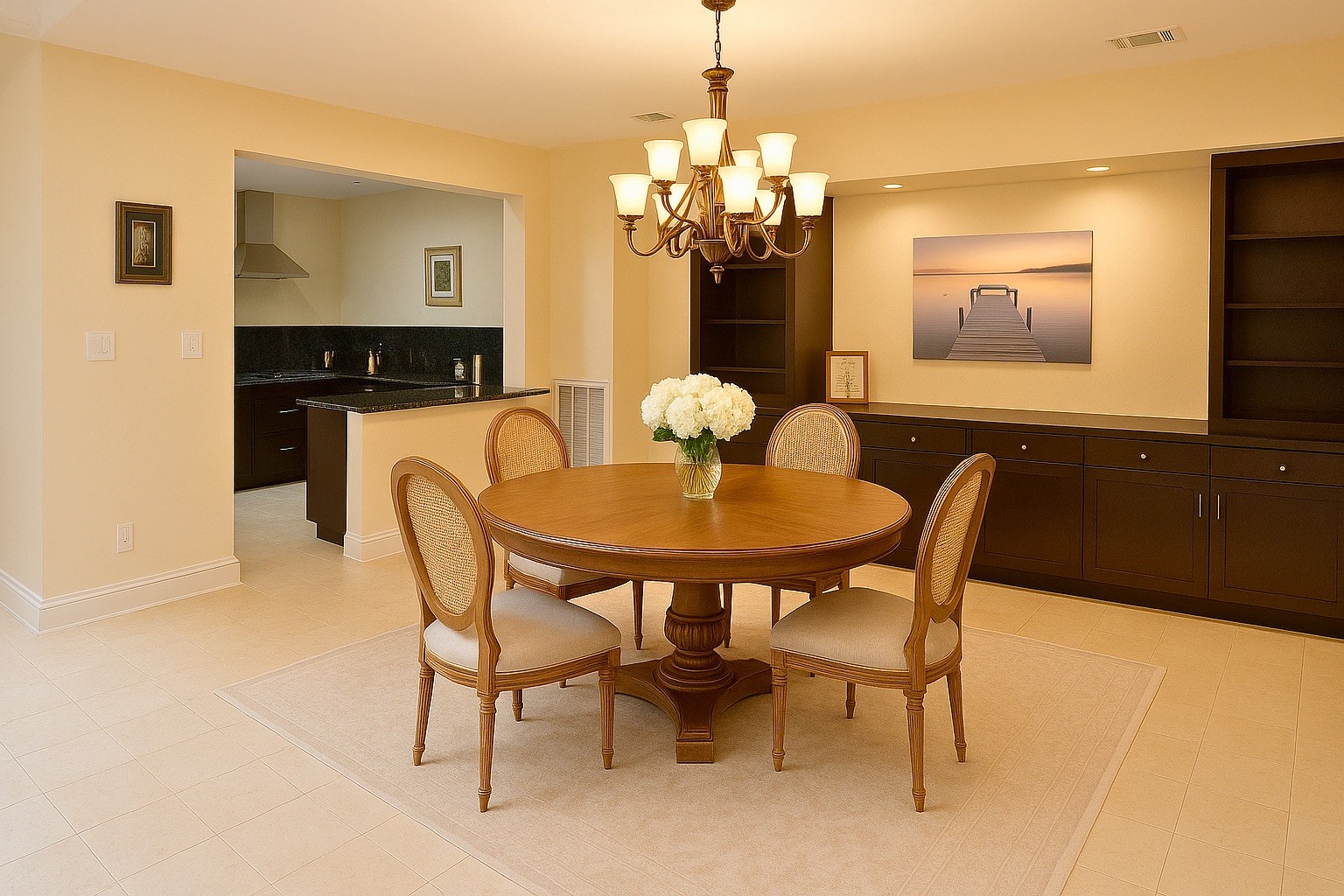 3027 Bissonnet Street Houston, TX 77005 - Photo 6 of 38 a dining room with furniture and chandelier