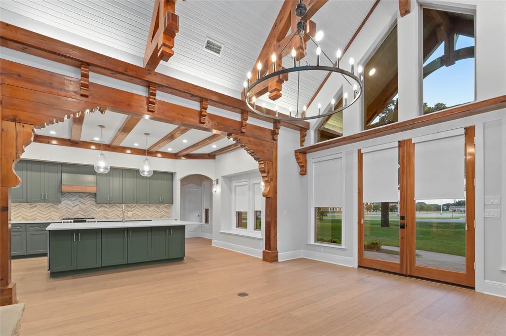 124 Garza Road Shady Shores, TX 76208 - Photo 7 of 40 Grand living area with custom red cedar woodwork