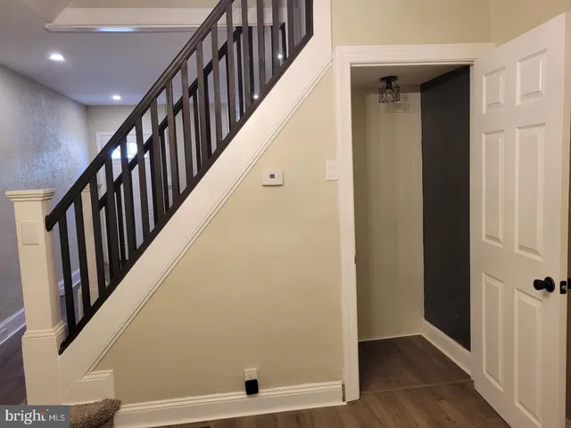 a view of hallway with stairs