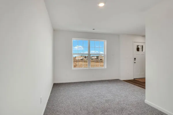 an empty room with a window