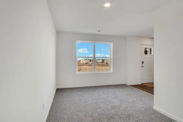 an empty room with a window