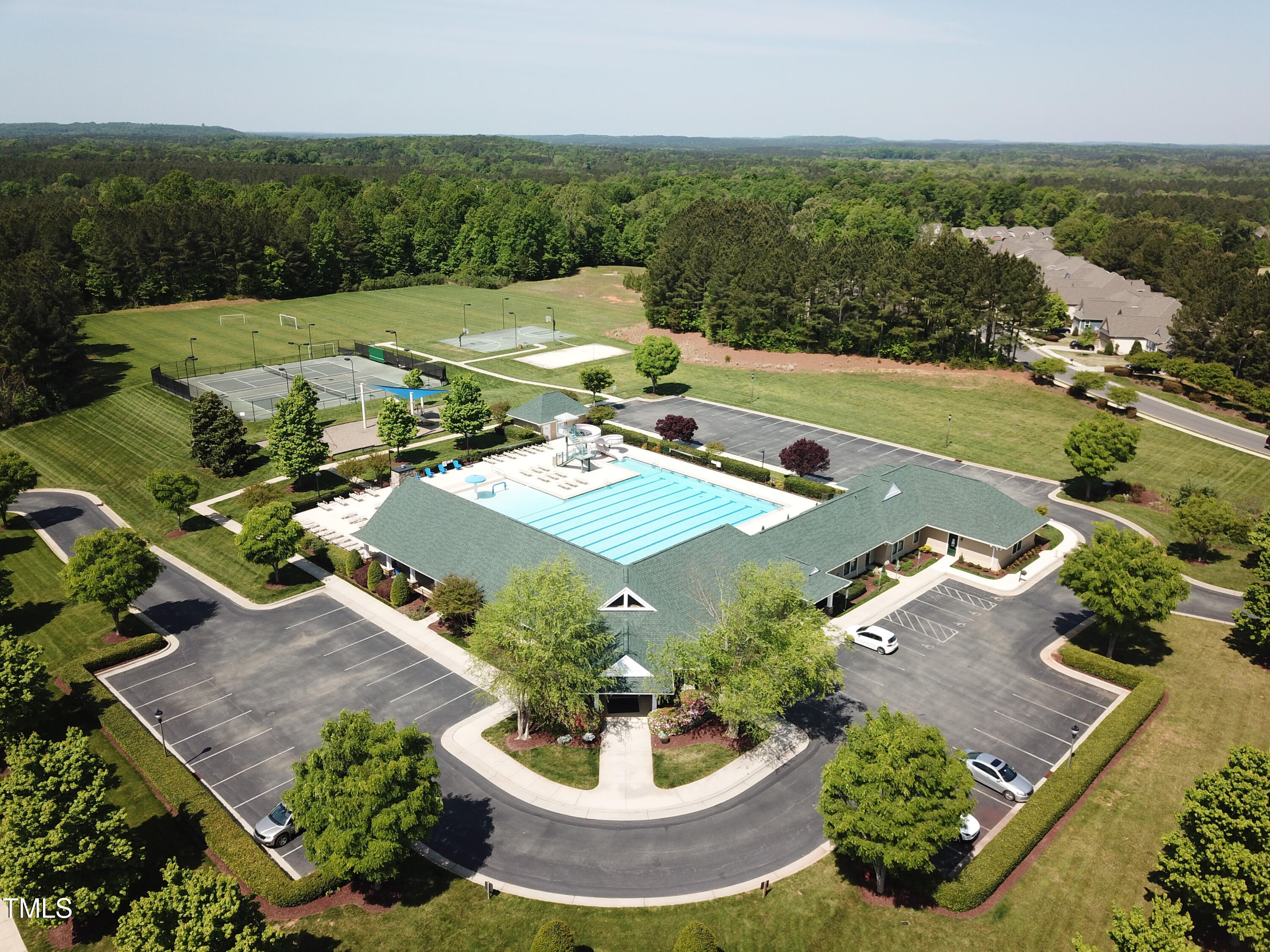 297 Colonial Ridge Drive Pittsboro, NC 27312 - Photo 10 of 28 an aerial view of a house with yard swimming pool and outdoor seating