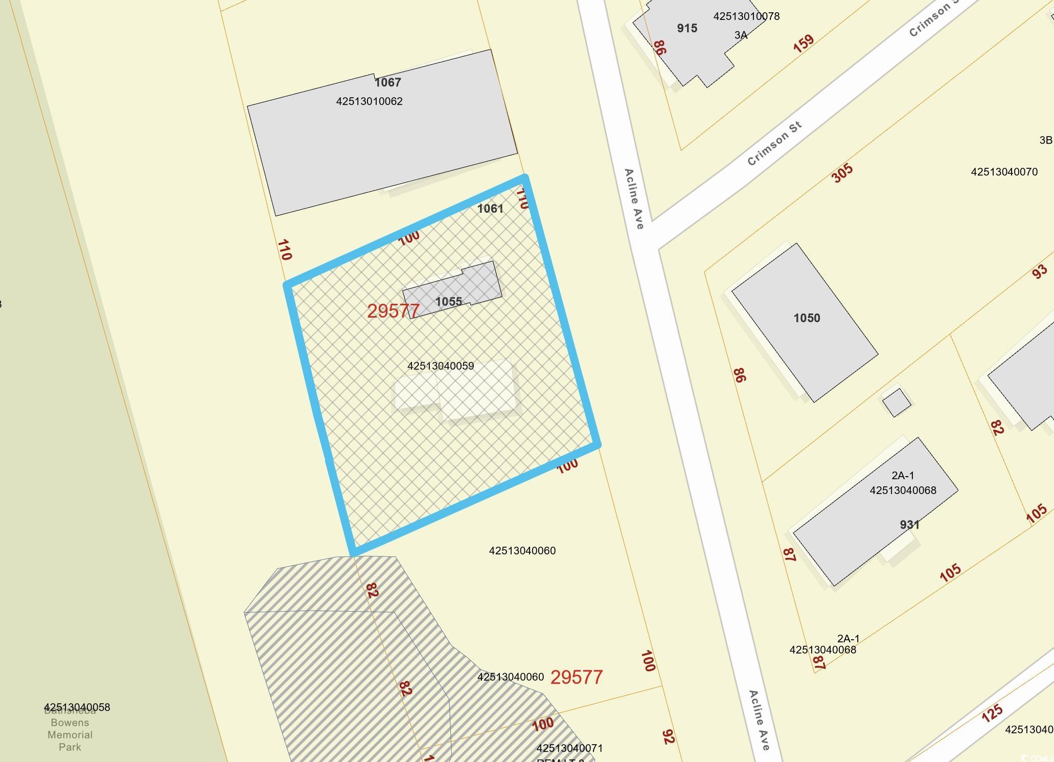 Tbd Acline Avenue Myrtle Beach, SC 29577 - Photo 4 of 8 Map of parcels