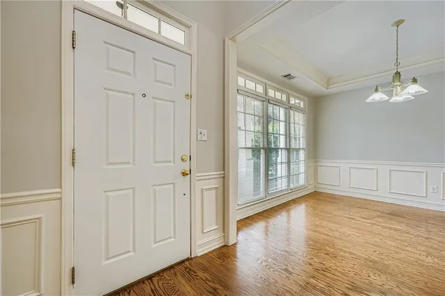 a view of livingroom with hardwood floor and window