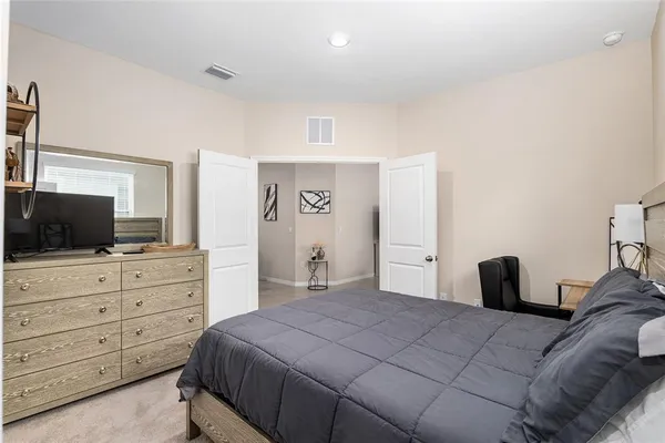 a view of a hallway with a elevator