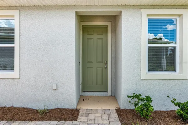a view of front door of house