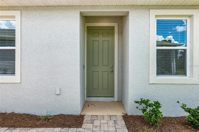 a view of front door of house