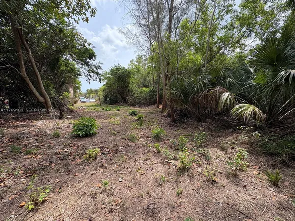 a view of backyard with green space