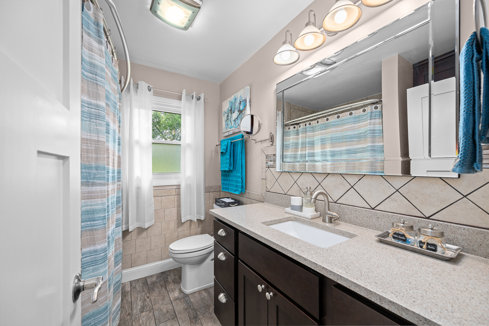 506 Bush Street Reynolds, IL 61279 - Photo 18 of 37 a bathroom with a sink double vanity and a mirror