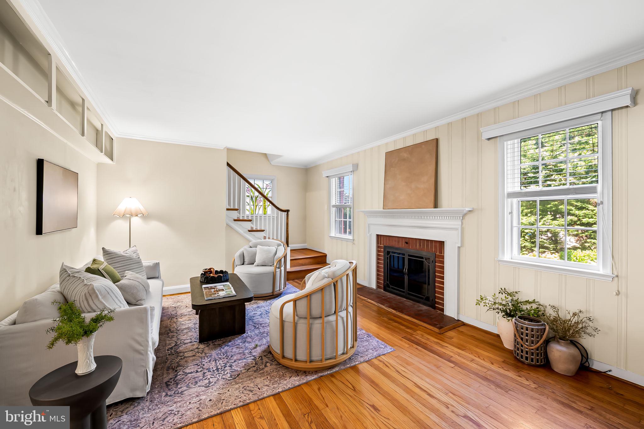 349 Tunbridge Road Baltimore, MD 21212 - Photo 8 of 43 a living room with furniture fireplace and potted plant