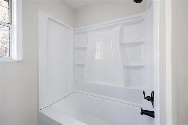 a close up of a bathtub