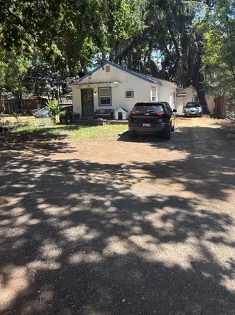 a view of a tree with a yard