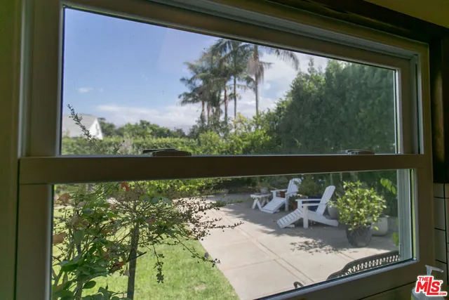 a view of a lake from a window