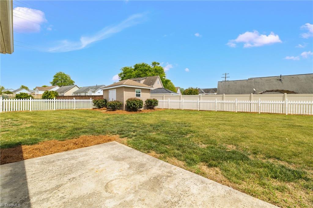 126 Applegate Court Mocksville, NC 27028 - Photo 31 of 37 fenced backyard with storage building