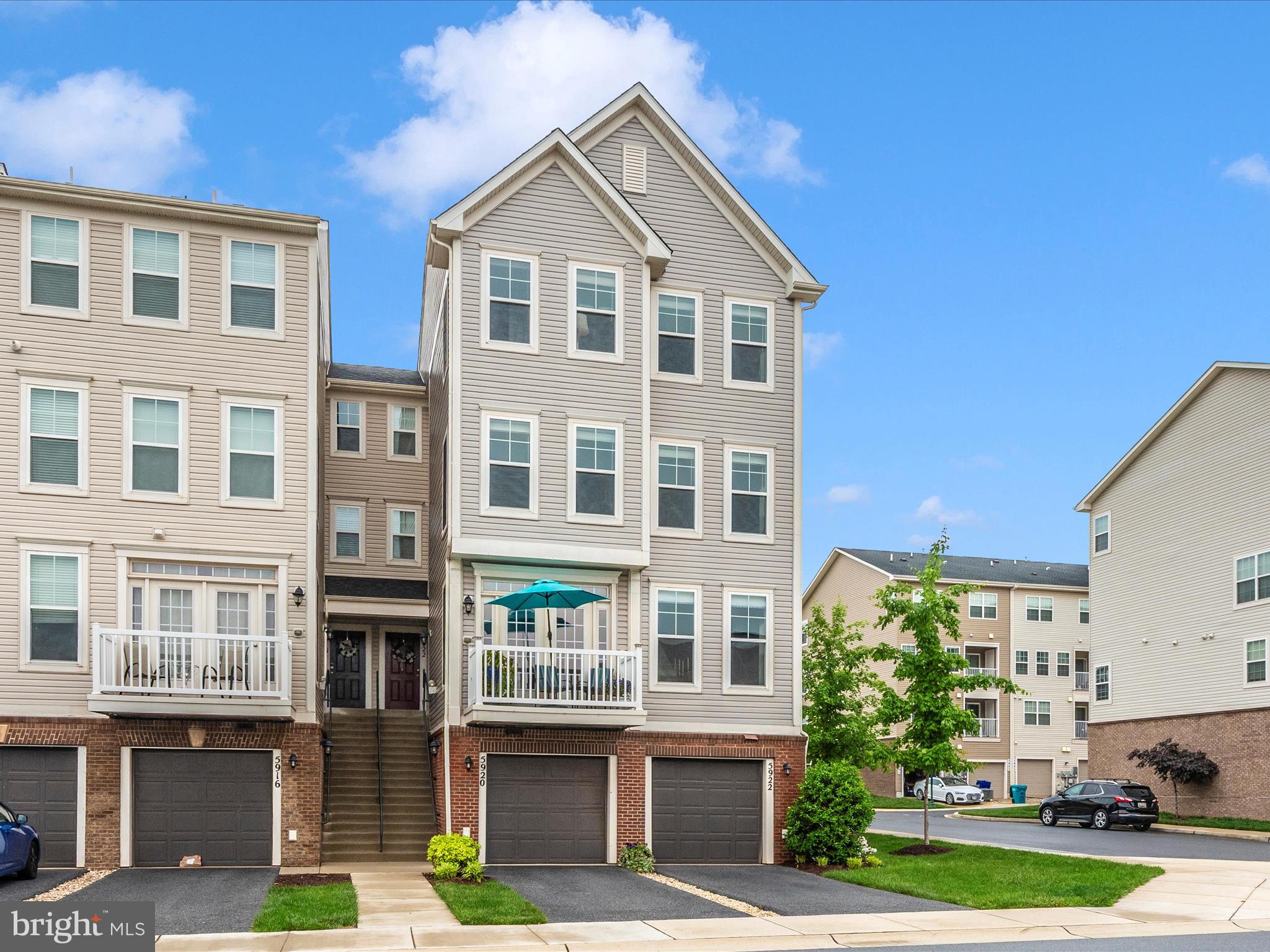 a front view of a building with street view