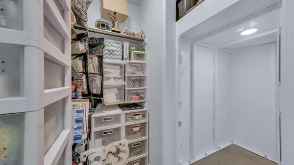 a view of storage and utility room