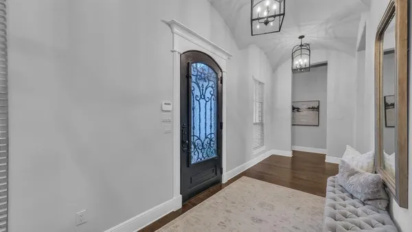 a view of livingroom with furniture and wooden floor