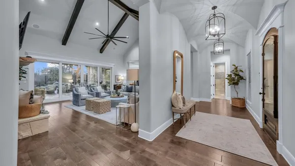 a view of a livingroom and dining room