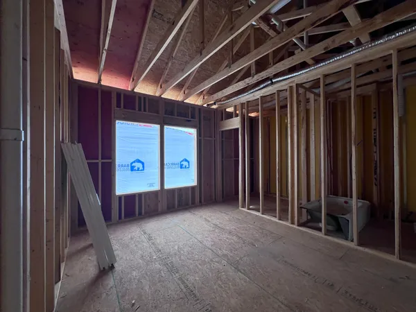 a view of a room with a large space