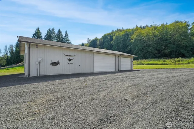 a view of a backyard