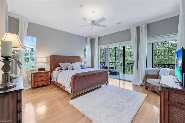 a bed room with a bed and a couch