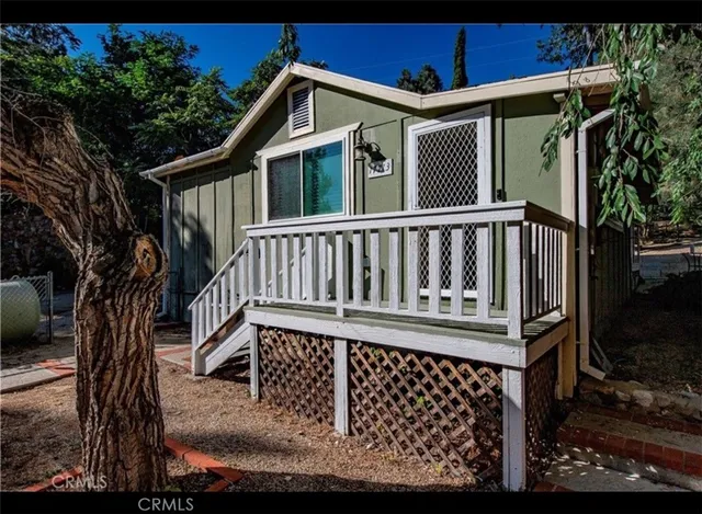 a view of deck with a deck and furniture