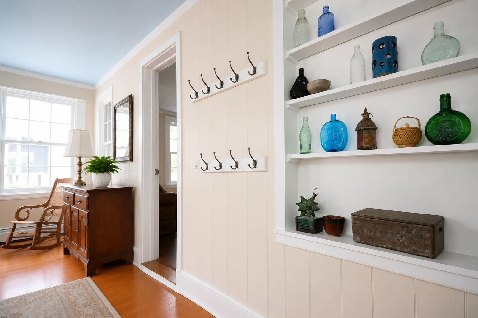 15 East Walnut Street Alexandria, VA 22301 - Photo 6 of 77 Built-in shelves, coat hooks and shiplap