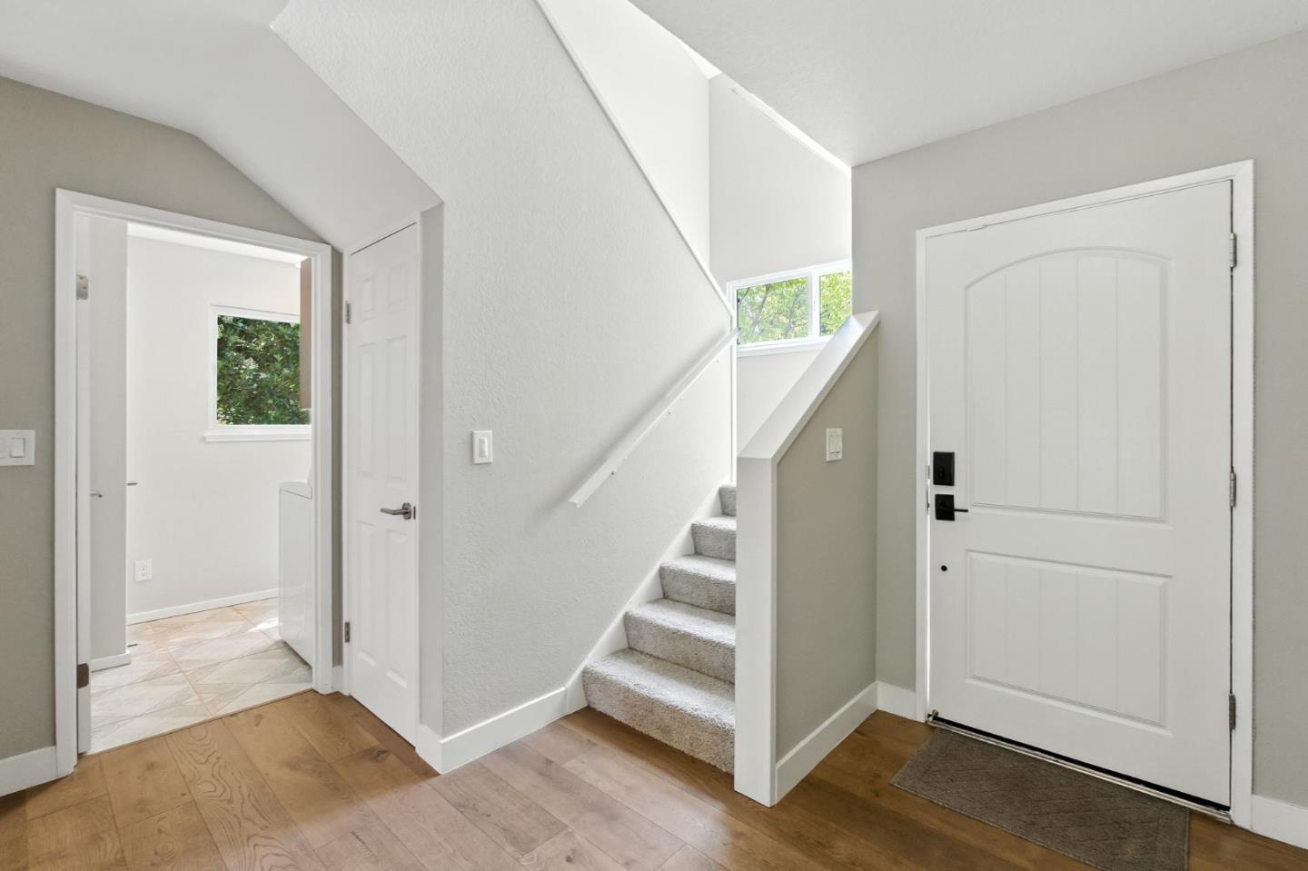 148 Promethean Way Mountain View, CA 94043 - Photo 25 of 45 a view of entryway with stairs and wooden floor