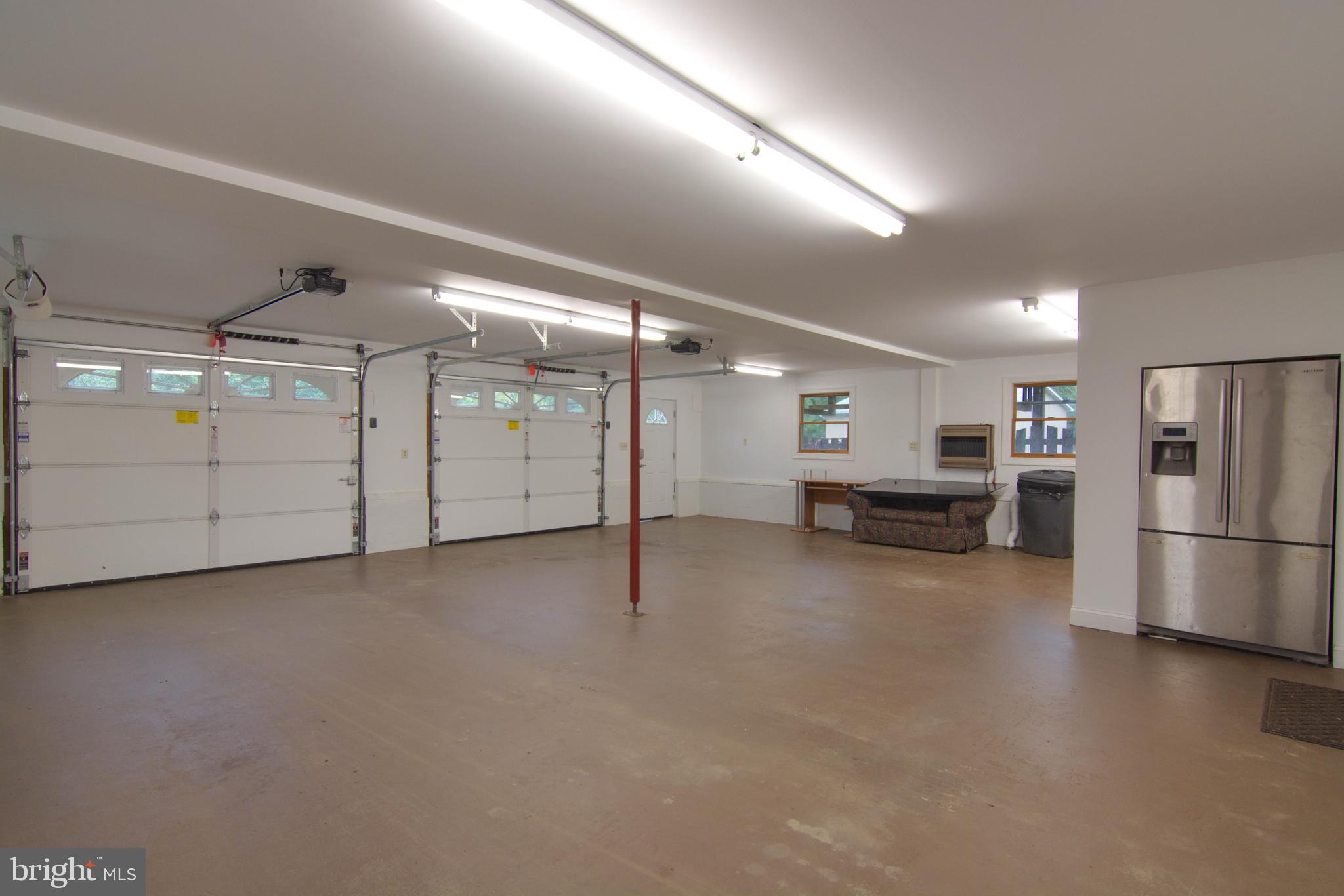 Oversized 2-car basement garage