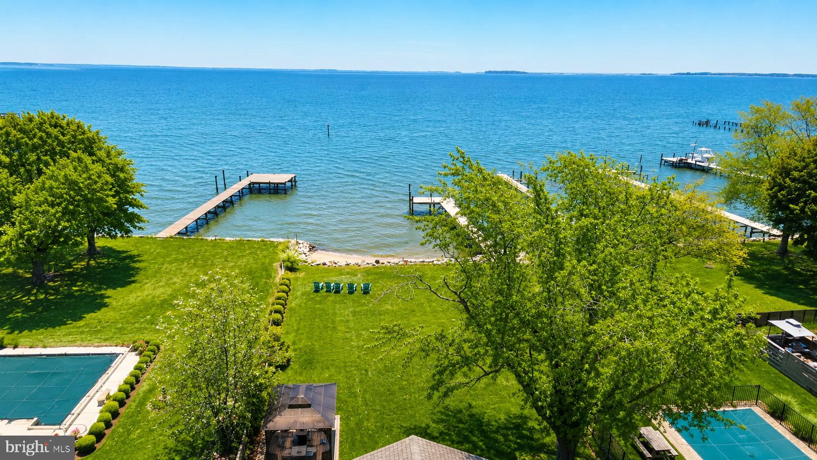 125 Allegany Road Stevensville, MD 21666 - Photo 57 of 64 Private beach - aerial view