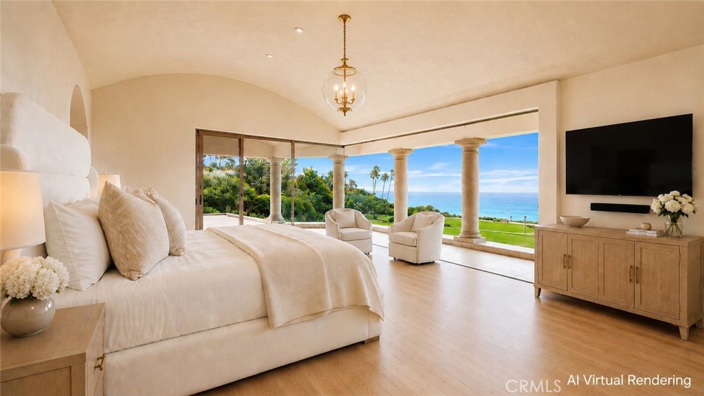 26 Ritz Cove Drive Dana Point, CA 92629 - Photo 43 of 66 AI Rendering of Primary Bedroom. View is accurate along with room specs. Light solid oak
wood flooring.