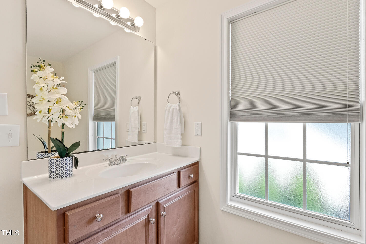 2013 Prairie Ridge Court Fuquay-Varina, NC 27526 - Photo 30 of 53 a bathroom with a sink and a mirror