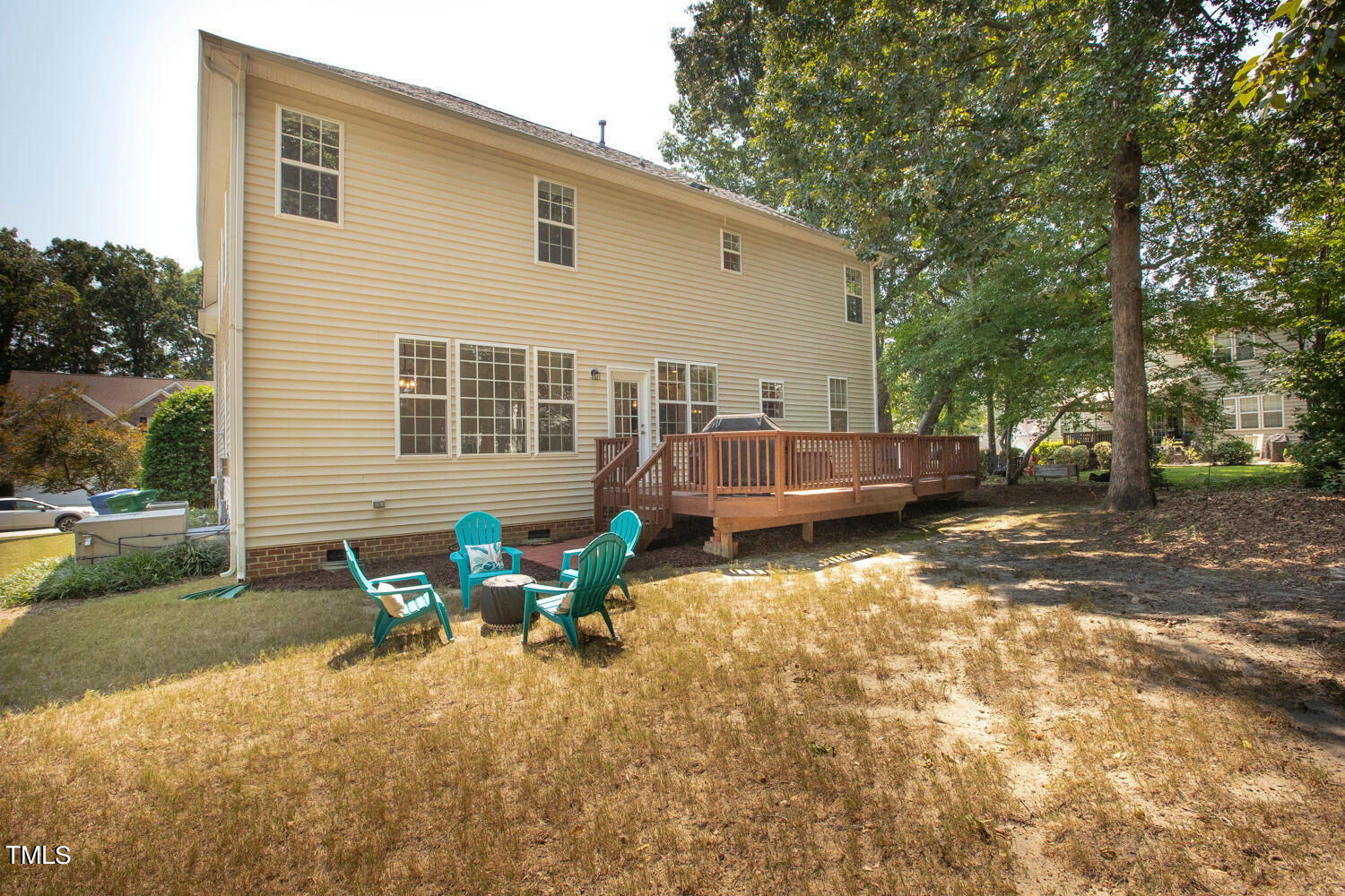 2013 Prairie Ridge Court Fuquay-Varina, NC 27526 - Photo 46 of 53 a view of a house with backyard and sitting area