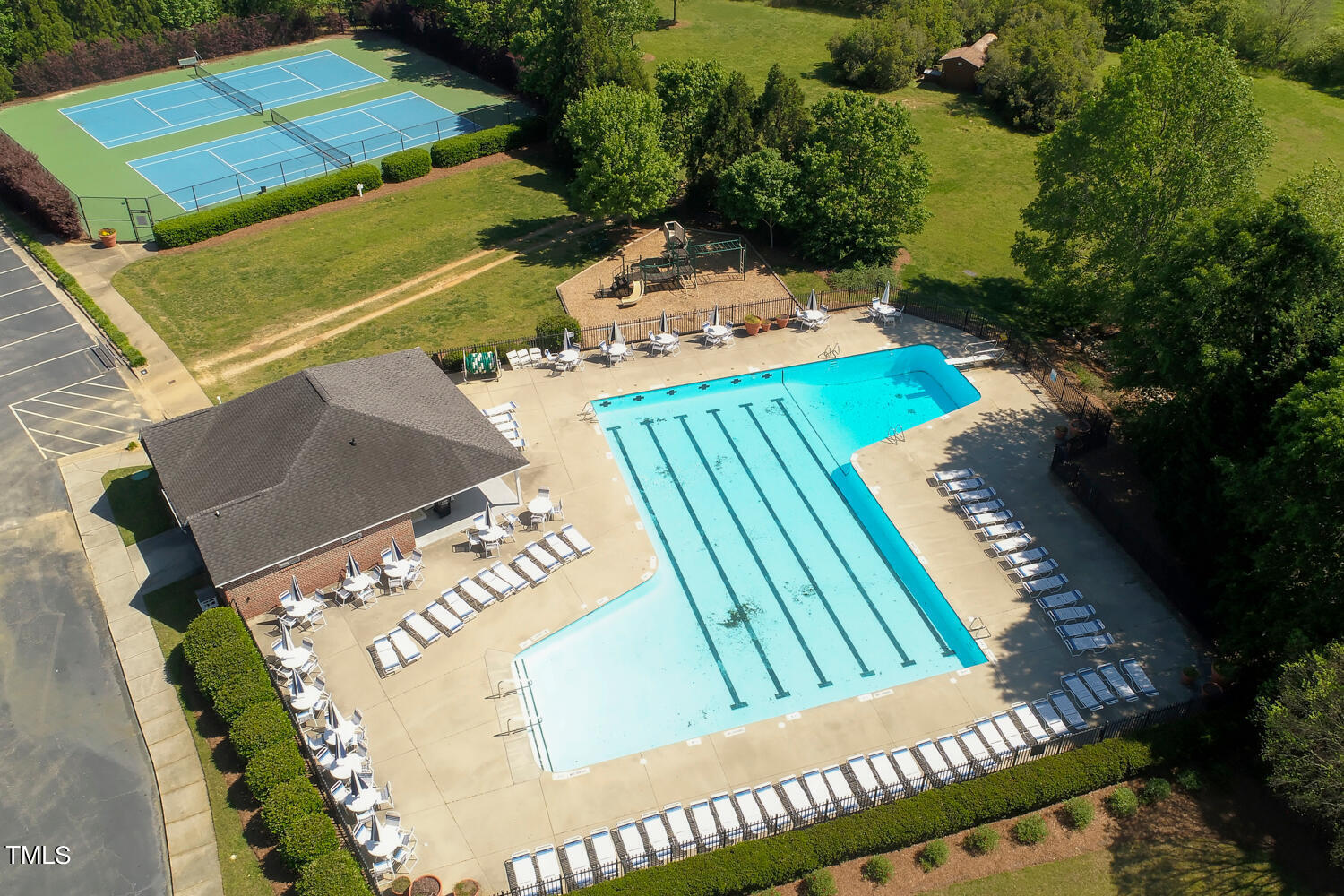 2013 Prairie Ridge Court Fuquay-Varina, NC 27526 - Photo 47 of 53 an aerial view of a house with a garden