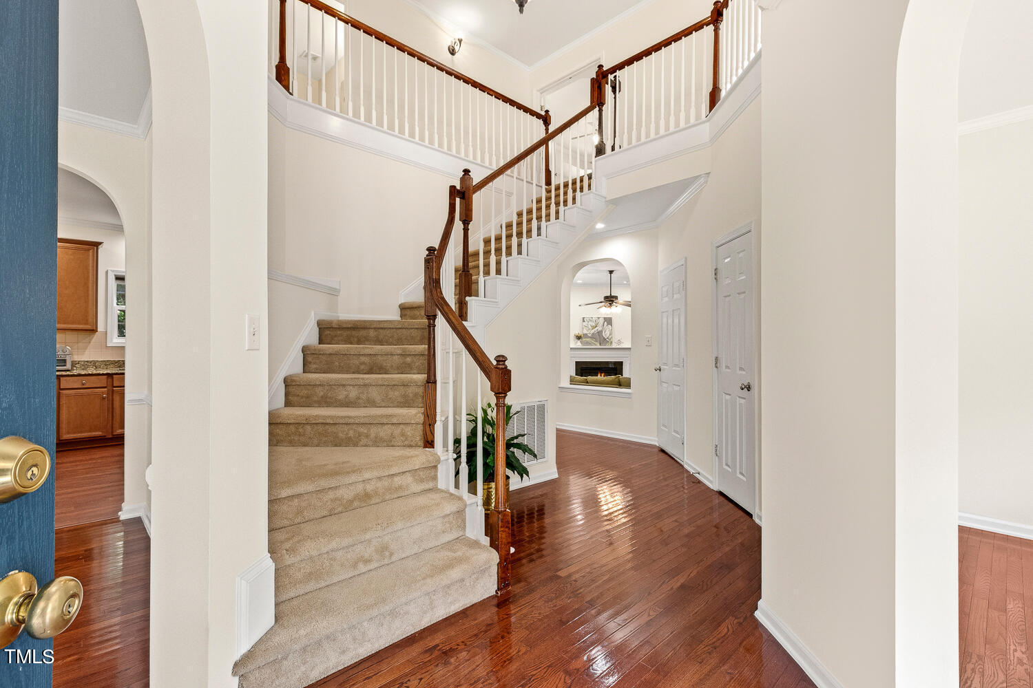 2013 Prairie Ridge Court Fuquay-Varina, NC 27526 - Photo 5 of 53 a view of entryway and hall with wooden floor