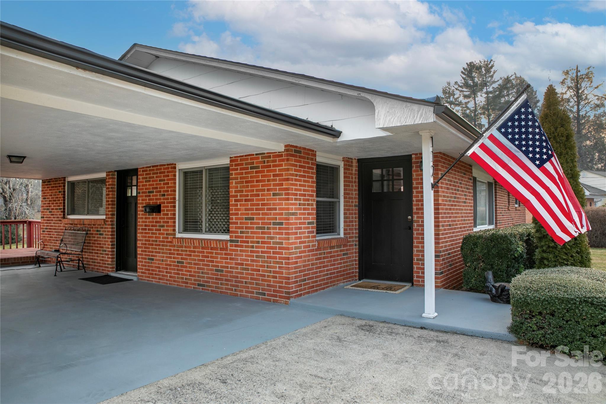 112 Allison Road Brevard, NC 28712 - Photo 25 of 37 a view of a house with entryway and a stairs