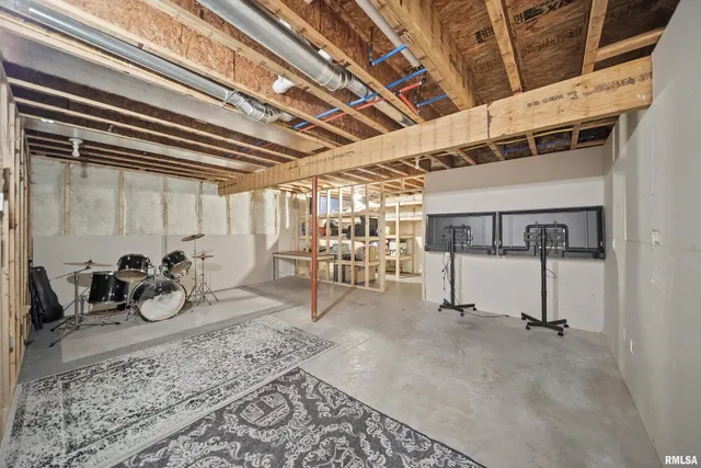 a view of a balcony with furniture