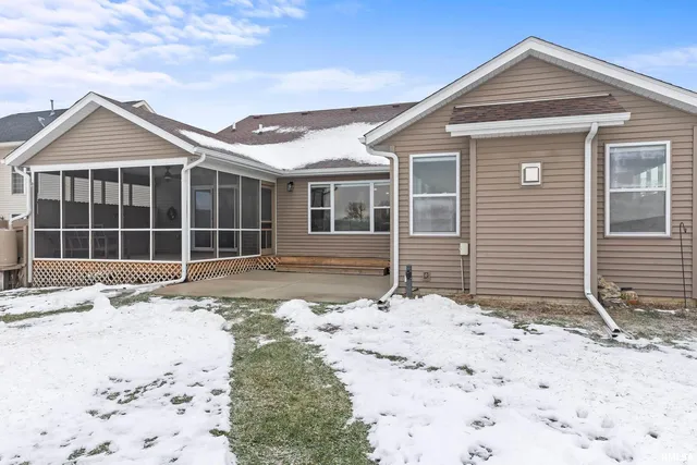 an aerial view of residential building with beach