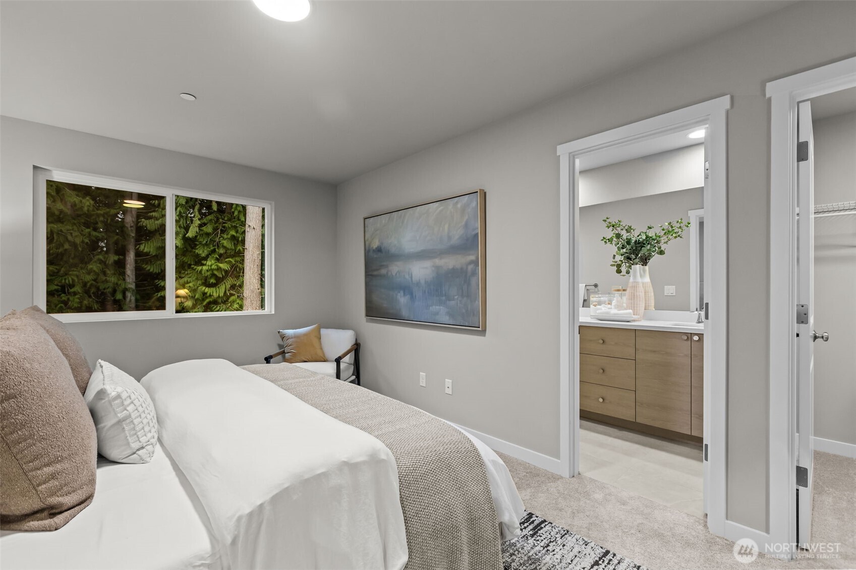 122 169th Place Southwest, Unit A Bothell, WA 98012 - Photo 11 of 29 a bedroom with a bed and a window